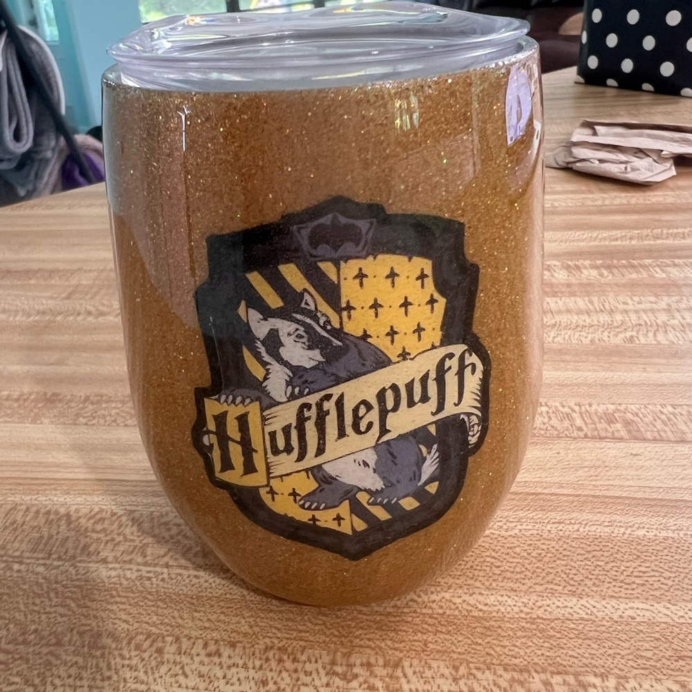 Hufflepuff Glitter Tumbler